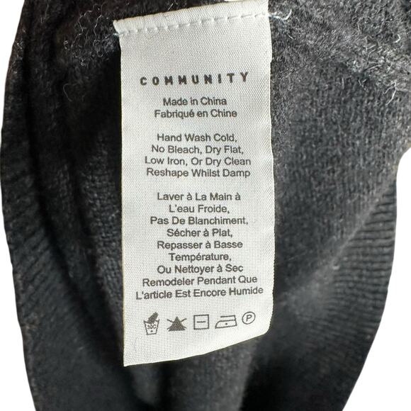 COMMUNITY ARITZIA Dark Grey Alpaca Keldon Crew Neck Pullover Sweater Women's Med - Picture 6 of 6